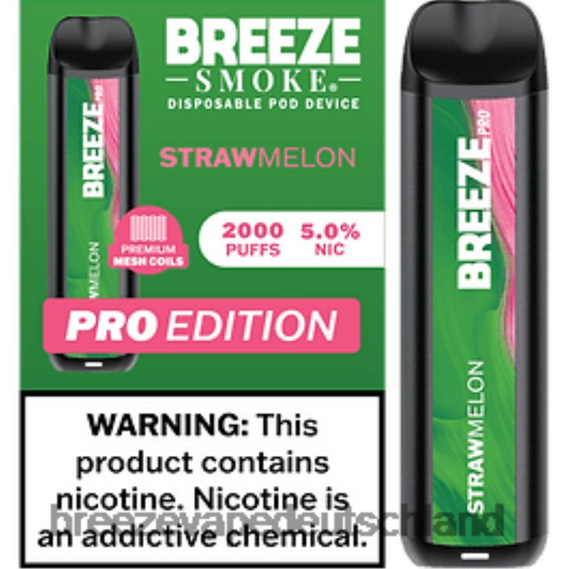 DB4FTR14 Breeze Pro 2000 Züge Strohmelone | Breeze Vape Flavors