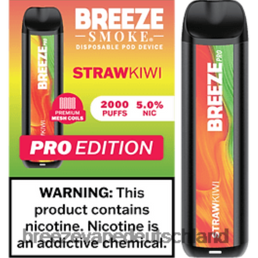 DB4FTR15 Breeze Pro 2000 Züge Strohkiwi | Breeze Vape Cost