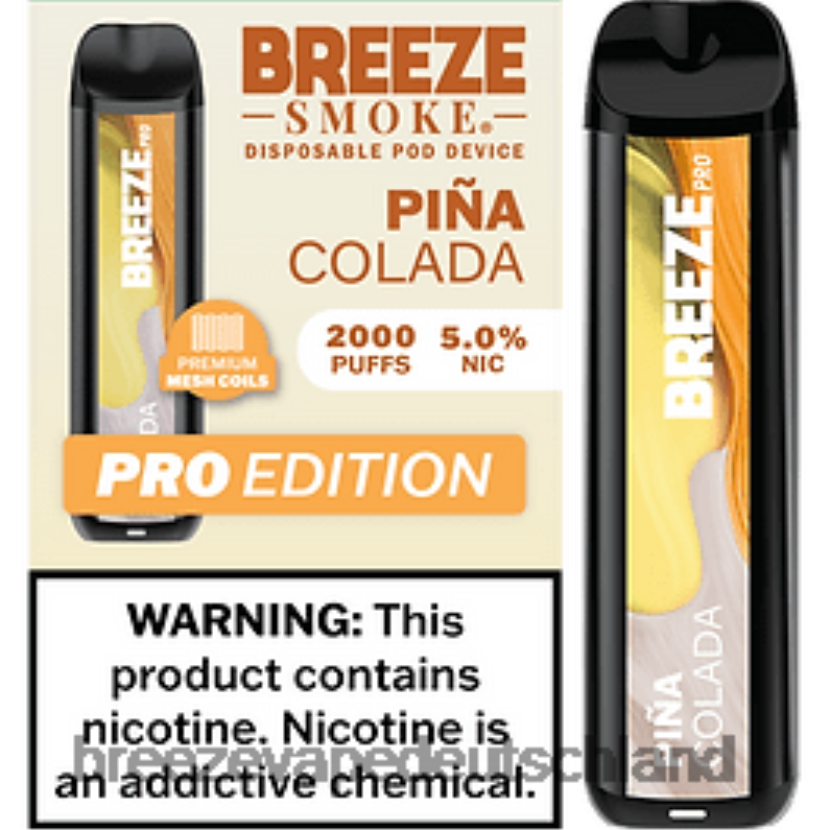 DB4FTR18 Breeze Pro 2000 Züge Pina Colada | Breeze Vape Charger