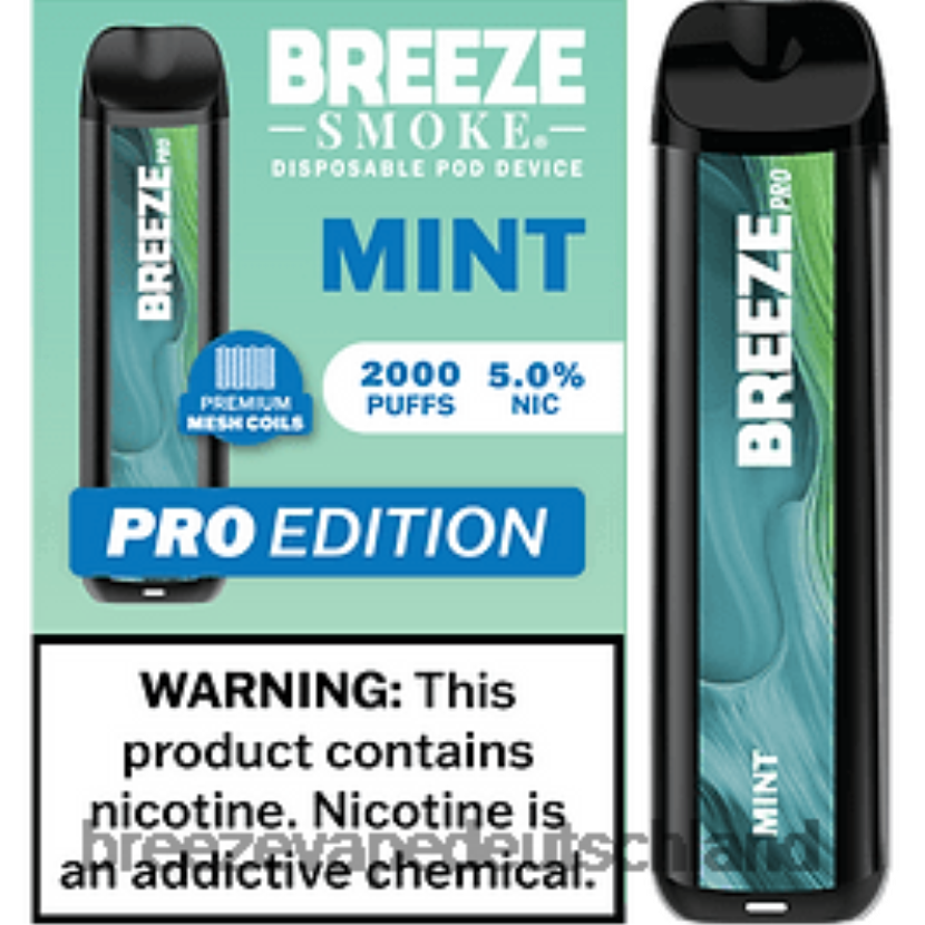 DB4FTR20 Breeze Pro 2000 Züge Minze | Breeze Vape Amazon