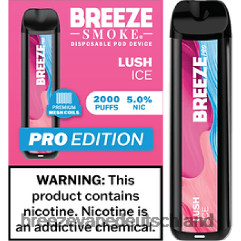 DB4FTR22 Breeze Pro 2000 Züge üppiges Eis | Breeze Pro Vape Deutschland